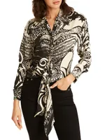 Mitski Silk Printed Blouse