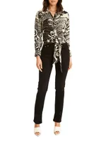 Mitski Silk Printed Blouse
