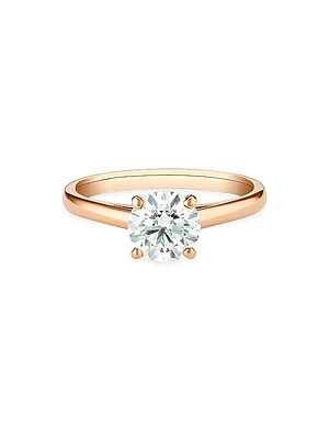 DB Classic 18K Rose Gold & 1 TCW Brilliant-Cut Natural Diamond Engagement Ring