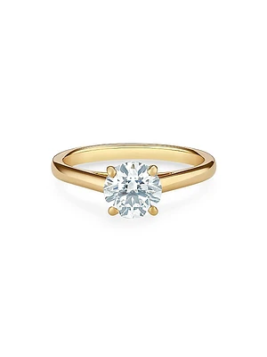 DB Classic 18K Yellow Gold & 0.7 TCW Brilliant-Cut Natural Diamond Engagement Ring