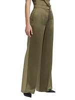 Pieced Wide-Leg Pants
