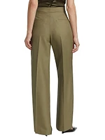 Pieced Wide-Leg Pants