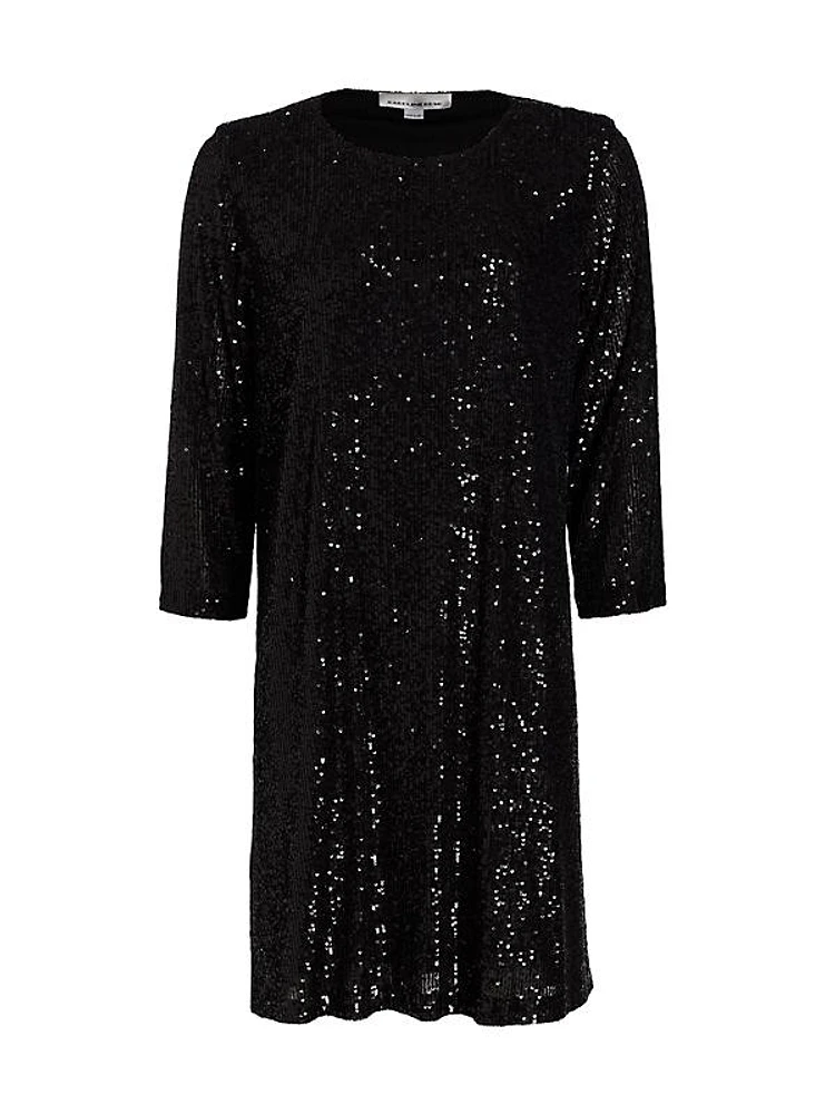 Sequined Knit Dress