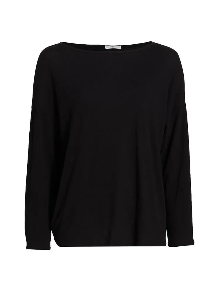 Jersey Boatneck Long-Sleeve T-Shirt