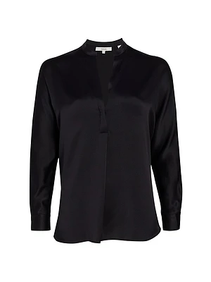 Silk Long-Sleeve Blouse