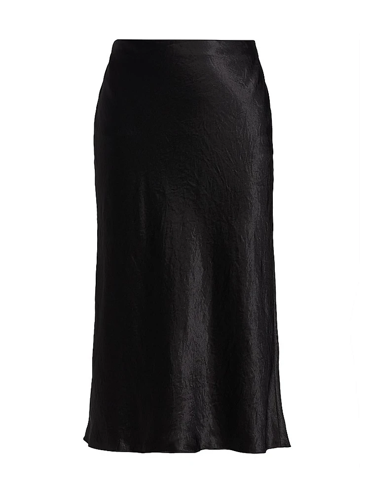 Satin Midi-Skirt