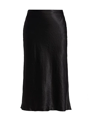 Satin Midi-Skirt