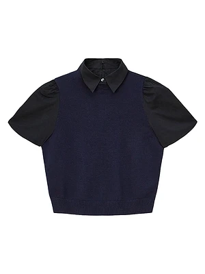 Arya Layered Mixed-Media Sweater