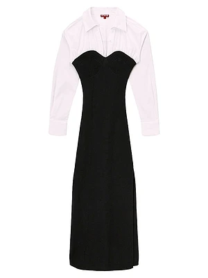 Hazel Layered Mixed-Media Dress