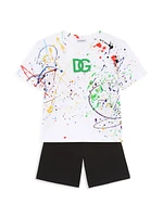 Little Boy's & Cotton-Blend Shorts