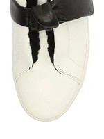 Asymmetric Clarita Leather Slip-On Sneakers