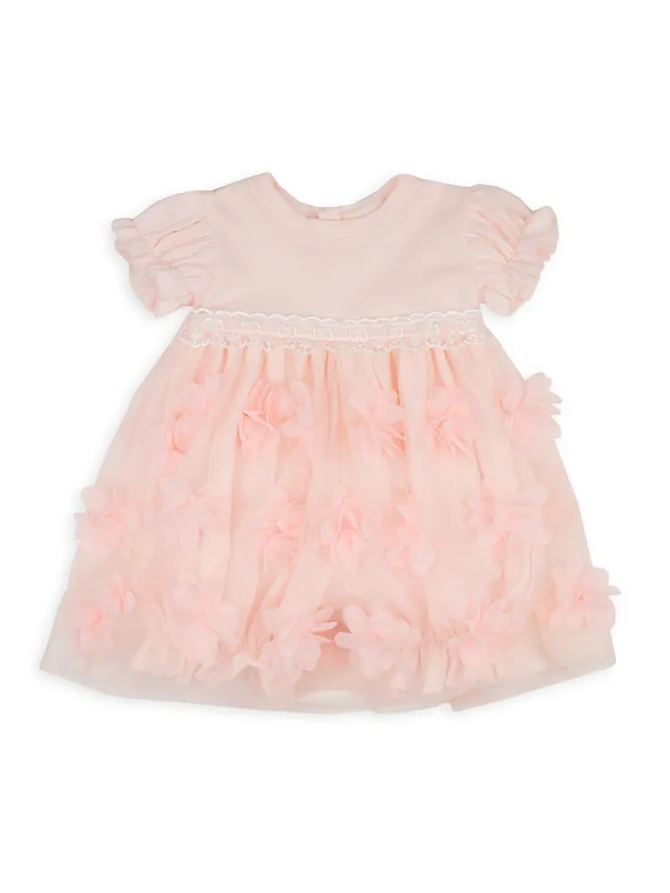 Baby Girl's Peach Blossom Floral Dress