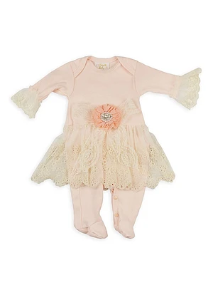 Baby Girl's Sweet Angel Footie