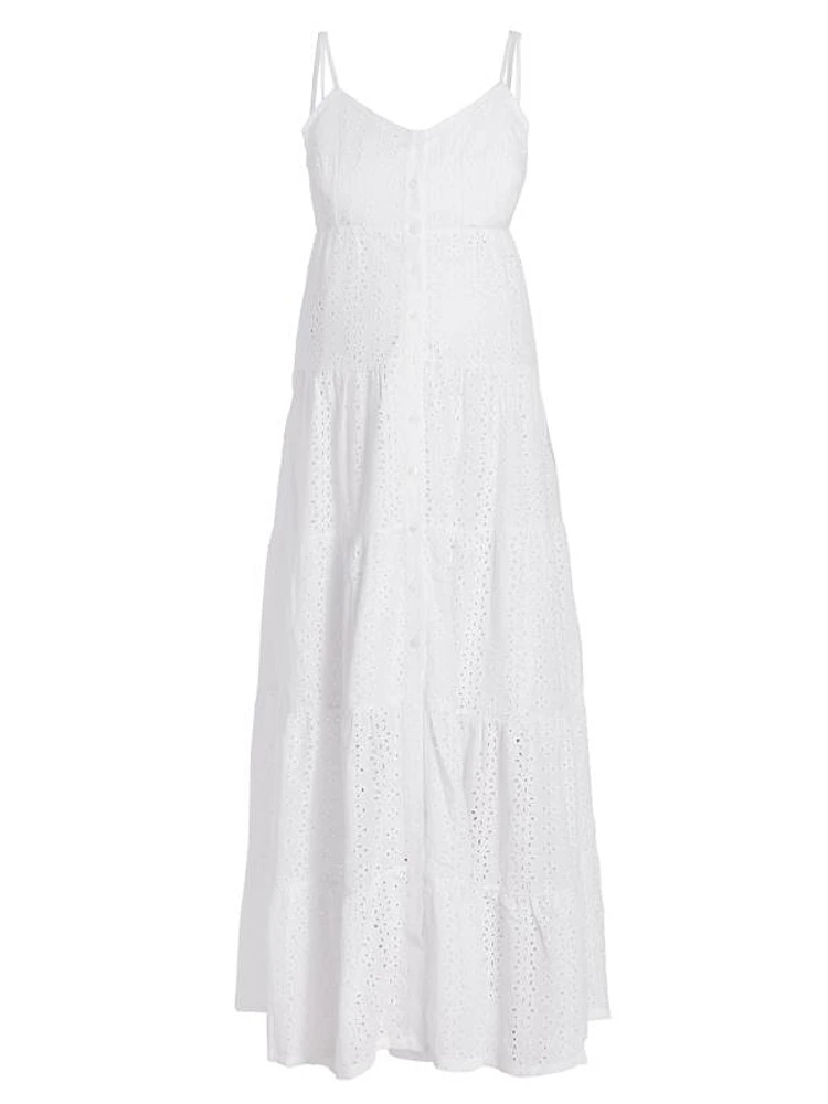 Lisboa Eyelet Maxi Dress