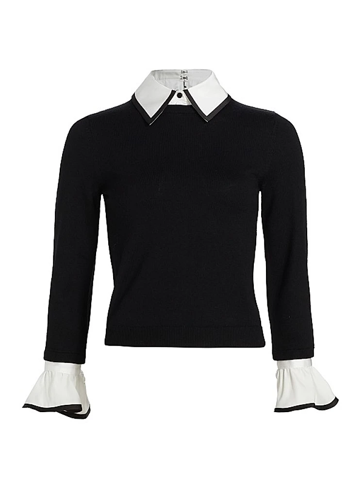 Justina Combination Wool Sweater
