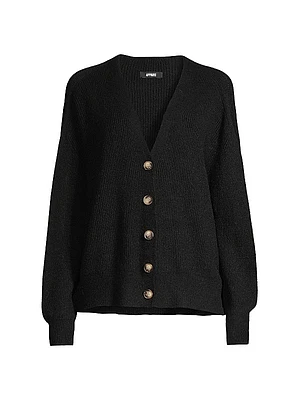 Andi V-Neck Rib-Knit Cardigan