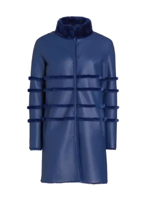 Dyed Shearling Reversible Coat