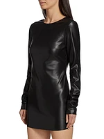 Julie Faux Leather Mini Dress
