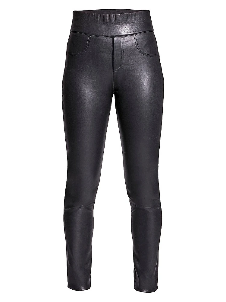 Gigi Stretch Leather Leggings