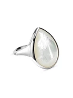 Ondine Sterling Silver & Mother-Of-Pearl Teardrop Ring