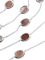 Confetti Sterling Silver & Shell Long Station Necklace