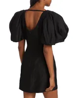 Puff-Sleeve Minidress