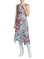 Patchwork Frogs Midi-Dress