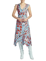 Patchwork Frogs Midi-Dress