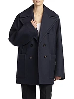 Felted Wool Double-Breasted Coat
