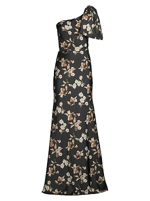 Aubrey Floral One-Shoulder Mermaid Gown
