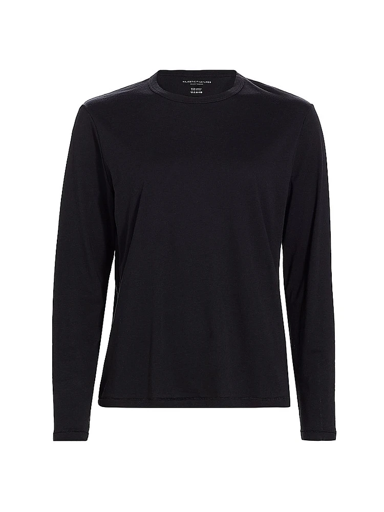 Long-Sleeve Semi Relaxed Crewneck Top