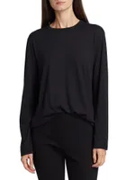 Long-Sleeve Semi Relaxed Crewneck Top