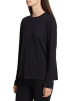 Long-Sleeve Semi Relaxed Crewneck Top