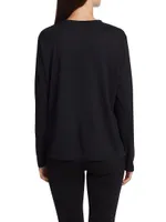 Long-Sleeve Semi Relaxed Crewneck Top
