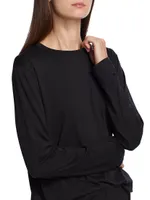 Long-Sleeve Semi Relaxed Crewneck Top
