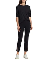 Long-Sleeve Semi Relaxed Crewneck Top