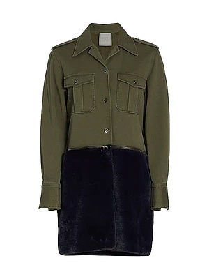 Sylvia In Love Faux Fur Utility Jacket