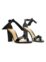 Clarita 90MM Leather Tie Block-Heel Sandals
