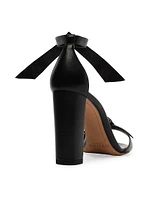 Clarita 90MM Leather Tie Block-Heel Sandals