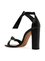 Clarita 90MM Leather Tie Block-Heel Sandals