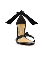 Clarita 90MM Leather Tie Block-Heel Sandals