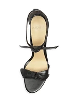 Clarita 90MM Leather Tie Block-Heel Sandals