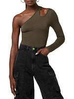 Asymmetrical Long Sleeve Bodysuit