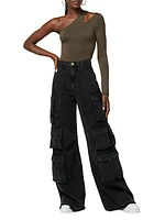 Asymmetrical Long Sleeve Bodysuit