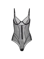 Sheer Crochet Mesh Bodysuit
