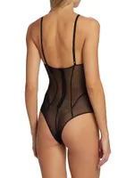 Sheer Crochet Mesh Bodysuit
