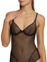 Sheer Crochet Mesh Bodysuit