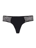 Shadow Stripe Mesh Thong