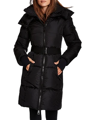 Noho Belted Matte Shell Down Puffer Coat