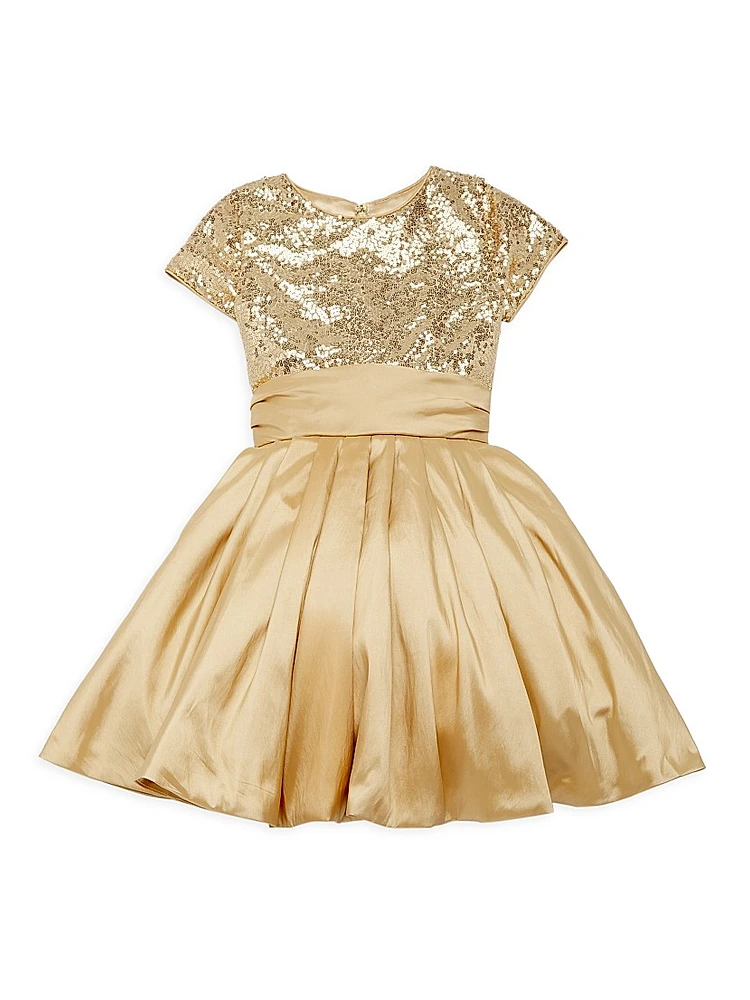 Baby Girl's, Little Girl's & Girl's Sequined Satin Dress